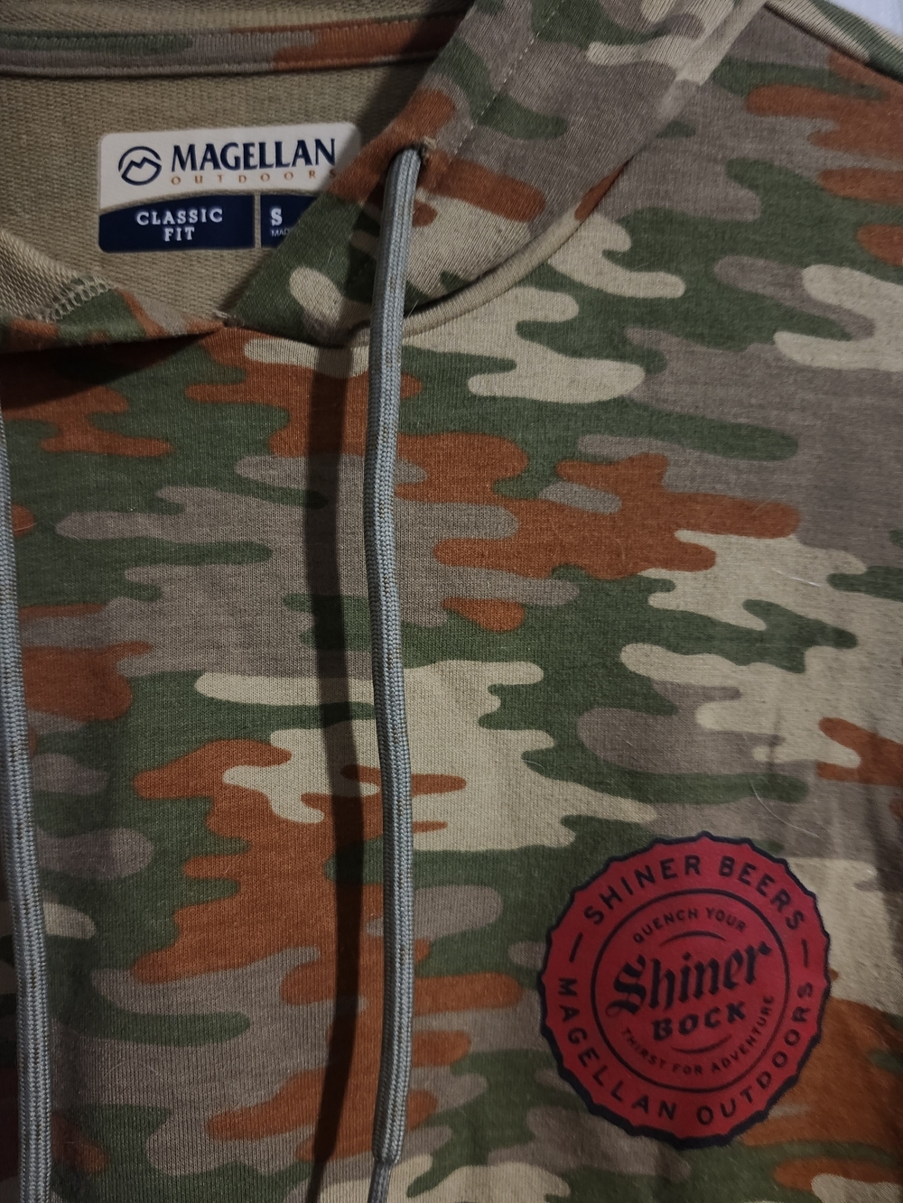Magellan Outdoors Camo Hoodie with Shiner Patch